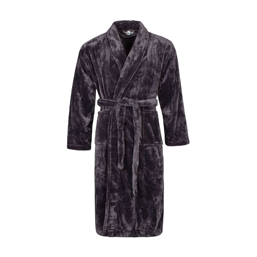 Heat Holders (M, Antique ) - Soft Warm Mens Dressing Gown Silver