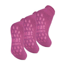 (04-Aug, Mittelrosa) Heat Holders - Heat Holders - 3er Pack Damen Anti rutsch Sneaker Socken | Thermo Socken Kurz