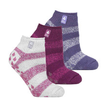 (04-Aug, Valencia) Heat Holders - Heat Holders - 3er Pack Damen Anti rutsch Sneaker Socken | Thermo Socken Kurz