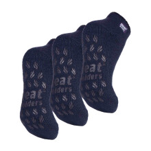 (04-Aug, Tiefste Pflaume) Heat Holders - Heat Holders - 3er Pack Damen Anti rutsch Sneaker Socken | Thermo Socken Kurz