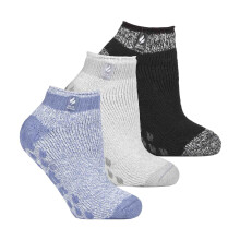 (04-Aug, Pisa 1) Heat Holders - Heat Holders - 3er Pack Damen Anti rutsch Sneaker Socken | Thermo Socken Kurz