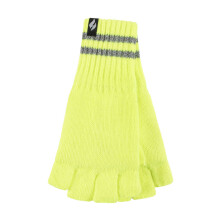 (One Size, Gelb) Heat Holders - Heat Holders - Herren Handschuhe Ohne Finger | Thermo Arbeitshandschuhe Winter