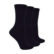 (39-42, Schwarz) Steven - 3 Paar Damen Merinowolle Socken | Winter Warm Stiefelsocken Gepolsterte | Steven
