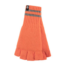 (One Size, Orange) Heat Holders - Heat Holders - Herren Handschuhe Ohne Finger | Thermo Arbeitshandschuhe Winter