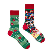 (37-39, Fußball) SPOX SOX - SPOX SOX - Mismatched Lustig Odd Socken für Herren und Damen - Fußball