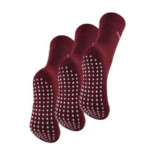 (04-Aug, Tiefes Fuchsia) THMO - THMO - 3er Pack Fleece Socken Anti rutsch Damen Rutschfeste Thermosocken Winter