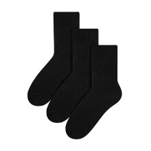 (09-Nov, Schwarz) Steven - 3er Pack Herren Wollsocken Stiefel für Winter | Leichte Anzug Socken | Steven