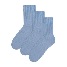 (03-May, Blau) Steven - 3er Pack Damen Woll Stiefelsocken | Steven | Outdoor Gepolstert Anzug Socken