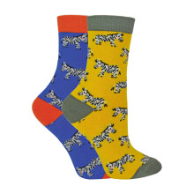 (2-3 Years, Zebra) Miss Sparrow - 2 Pack Boys Animal Pattern Soft Breathable Bamboo Socks