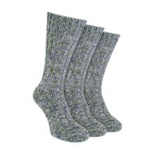 (39-45, Khaki) Sock Snob - 3er Pack Herren 100% Wolle Socken | Dicke Thermosocken Gestrickte | Sock Snob