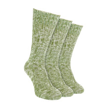 (39-45, Grün) Sock Snob - 3er Pack Herren 100% Wolle Socken | Dicke Thermosocken Gestrickte | Sock Snob