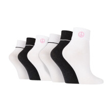 (37-42, Frieden) Wildfeet - Wildfeet - 6er Pack Damen Lounge Socken Baumwolle | Bestickte Socken Niedlich