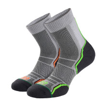 (43-45, Grau) 1000 Mile - 2er Pack Einlagige Trail Socken Für Herren - Doppelpack
