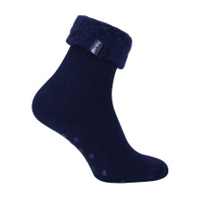 (06-Nov, Marine) THMO - Herren Kuschelsocken Winter | Flauschige Bettsocken Fleece | Thermosocken | THMO