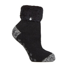 (30-36, Schwarz) Heat Holders - Kinder Kuschelsocken Warme | Heat Holders | Flauschige Bettsocken Antirutsch