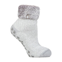(30-36, Silber-Grau) Heat Holders - Kinder Kuschelsocken Warme | Heat Holders | Flauschige Bettsocken Antirutsch