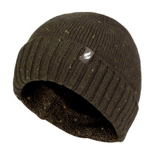 (One Size, Schwarz) Heat Holders - Herren Thermo Beanie Mütze Winter | Heat Holders | Mütze Fleecefutter Gerippter