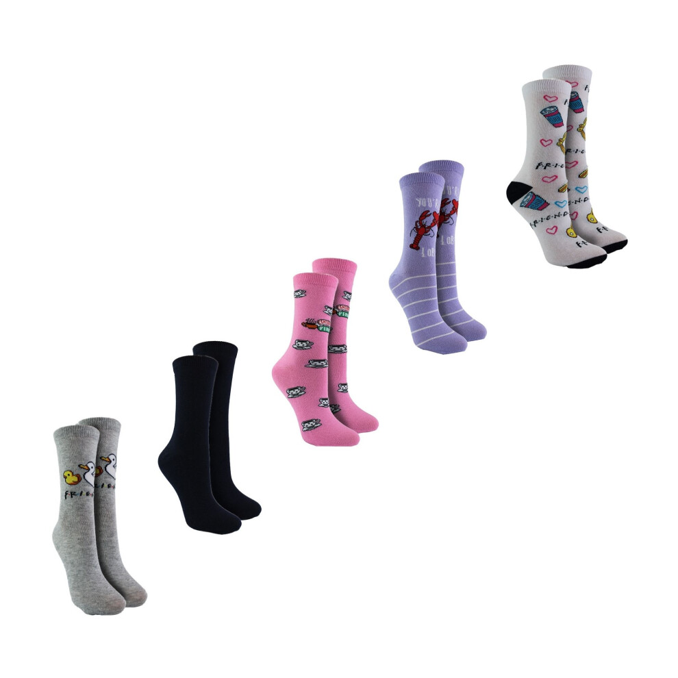 Friends - Ladies 5 Pairs Of Funny Novelty Socks | Gifts For Friendship Day