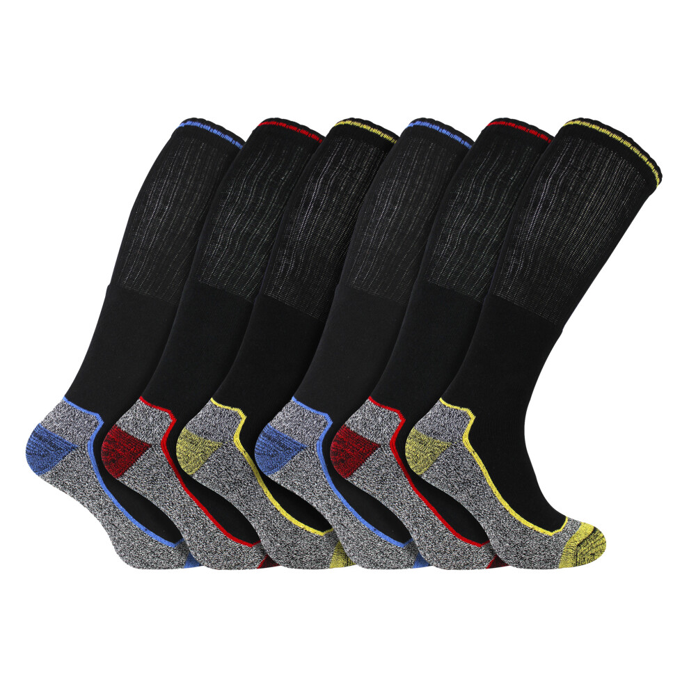 Sock Snob Men's True Black Knee High Bamboo Work Socks In | Size: 6-11 - Image 2