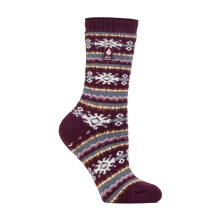 (04-Aug, Cabernet/Rose) Heat Holders - Damen Nordic Thermosocken | Heat Holders Lite | Warme Kuschel Stricksocken