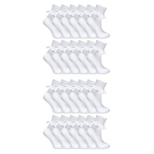 (4-6 Jahre, Weiß) Sock Snob - 24er Pack Mädchen Spitzensocken | Sock Snob | Kinder Socken Rüschen Weiß
