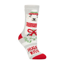 (04-Aug, Umarmungen Küsse) Heat Holders - Damen Kuschelsocken Flauschig | Heat Holders Lite | Thermo Geschenk Socken Bunt