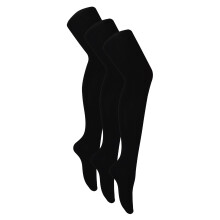 (L, Schwarz) Sock Snob - 3er-Pack weiche Bambusstrumpfhosen für Damen