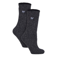 (37-42, Schwarz) Heat Holders - Damen-Thermosocken aus Merinowolle im 2er-Pack