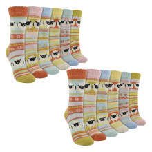 Sock Snob - 12er-Pack Alpaka-Socken für Damen mit Schafmuster
