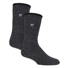 (39-45, Schwarz) Heat Holders - Herren-Thermosocken aus Merinowolle im 2er-Pack