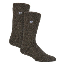 (39-45, Khaki) Heat Holders - Herren-Thermosocken aus Merinowolle im 2er-Pack