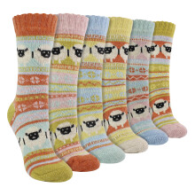 Sock Snob - Damen-Socken aus Alpakawolle mit Schafmuster im 6er-Pack