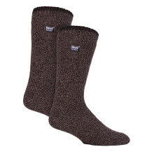 (06-Nov, Braun) Heat Holders - Herren-Thermosocken aus Merinowolle im 2er-Pack