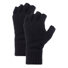 (One Size, Schwarz) Heat Holders - 2er Pack Fingerlose Herrenhandschuhe Mit Thermofleece Futtermaterial