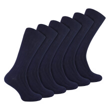 (06-Nov, Marine) Sock Snob - 6er Pack Herren Socken Gerippt Baumwolle | Sock Snob | Socken mit Komfortbund