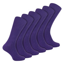 (06-Nov, Lila) Sock Snob - 6er Pack Herren Socken Gerippt Baumwolle | Sock Snob | Socken mit Komfortbund