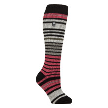 (37-42, Koralle / Rosa) Heat Holders - Gestreifte Thermo-Skisocken für Damen