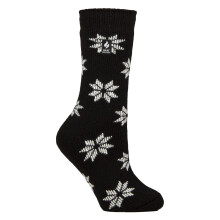 (04-Aug, Schwarze Schneeflocke) Heat Holders - Damen-Jacquard-Thermosocken für den Winter