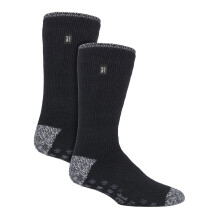 (06-Nov, Schwarz) Heat Holders - 2er-Pack Thermo-Slipper-Socken für Herren