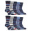 Farah (6-11, Blue / Navy) Farah - Mens 10 Pair Multi-Pack Bright Bamboo Socks 1