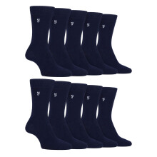 (39-45, Marine) Farah - 10 Paar Multipack Socken Aus Hellem Bambus Für Herren