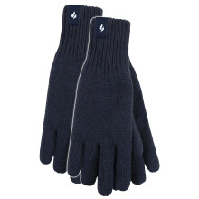 (L/XL, Marine) Heat Holders - 2er Pack Herren Thermohandschuhe Mit Schützendem Rippenbündchen