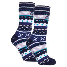 (37-42, Marineblau / Lila) Heat Holders - 2er-Pack wärmende Damensocken