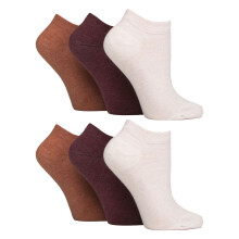 (04-Aug, Terrakotta / Lavendelcreme / Burgunderrot) IOMI - 6er Pack Diabetiker Socken Sneaker Damen | IOMI | Weit Kurz Socken Ohne Gummi