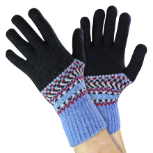 (One Size, Blau) Sock Snob - Herren Wollhandschuhe | Winterliche süße Fairisle-Handschuhe