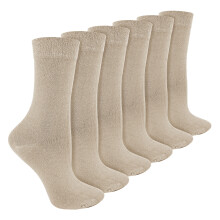 (04-Aug, Beige) Sock Snob - Damen-Socken aus Bambus- und Merinowollmischung im 6er-Pack