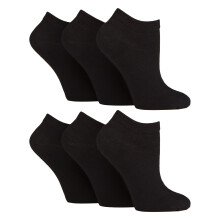 (04-Aug, Schwarz) Gentle Grip - 6er Pack Diabetikersocken Damen Sneaker Ohne Gummi | Gentle Grip Socken Kurze
