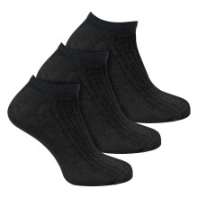 (04-Aug, Schwarz) Sock Snob - 3er-Pack Damen-Sneakersocken aus 100 % Baumwolle