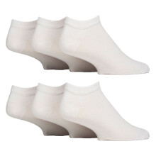 (06-Nov, Weiß) Gentle Grip - 6er Pack Diabetikersocken Herren Sneaker | Gentle Grip | Extra Weit Kurz Socken