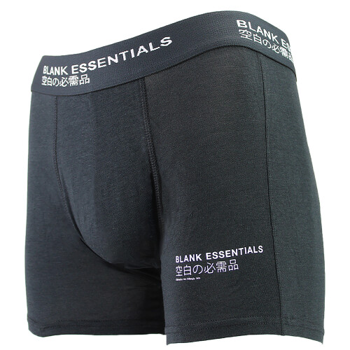 (M, Black) Blank Essentials - 3 Pack Mens Boxer Shorts | Underwear Shorts Elastic Waistband